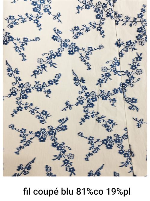 Tessuto fil de coupè blu Laboratorio Capri | FILCOUPÈBLUBLU